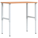 VidaXL Werkbank 100x(55-60)x(71,5-98) cm Massives Buchenholz