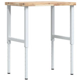 VidaXL Rechteckige Werkbank 80x60x(73-99,5) cm Massives Akazienholz