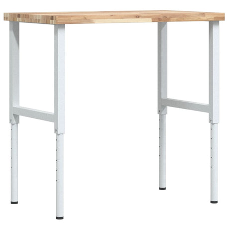 VidaXL Rechteckige Werkbank 100x60x(73-99,5) cm Massives Akazienholz