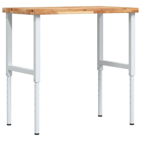 VidaXL Rechteckige Werkbank 100x60x(73-99,5) cm Massives Akazienholz