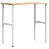 Vidaxl werkbank 100x60x(71,5-98) cm massief eikenhout