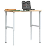 Vidaxl werkbank 100x60x(71,5-98) cm massief eikenhout
