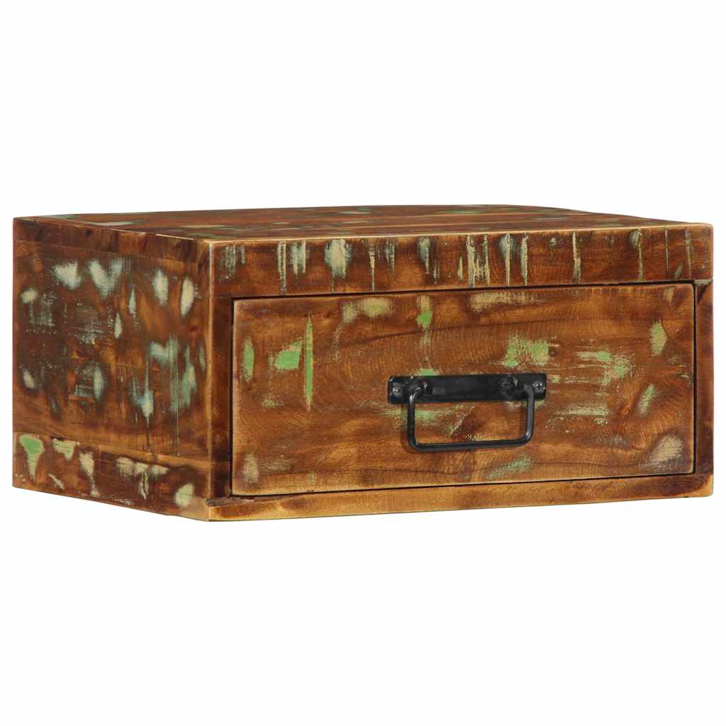 Vidaxl nachtkastjes 2 st wandgemonteerd massief gerecycled hout
