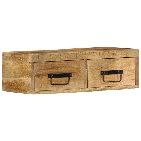 Vidaxl tv-meubel wandmontage 60x30x19 cm massief ruw mangohout
