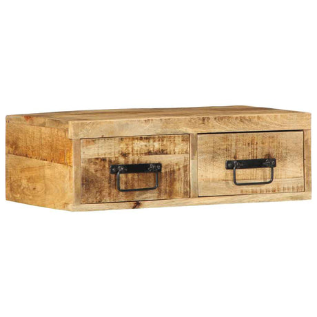 Vidaxl tv-meubel wandmontage 60x30x19 cm massief ruw mangohout