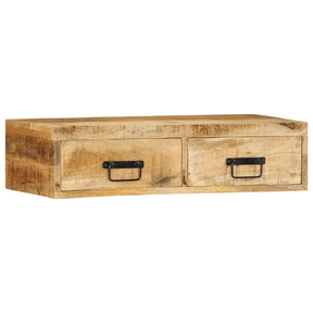 Vidaxl tv-meubel wandmontage 80x30x19 cm massief ruw mangohout