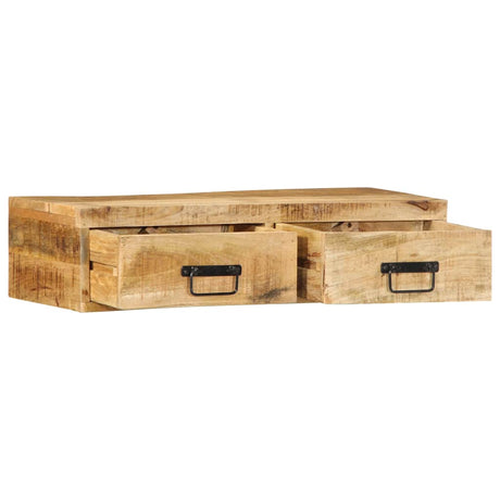 Vidaxl tv-meubel wandmontage 80x30x19 cm massief ruw mangohout