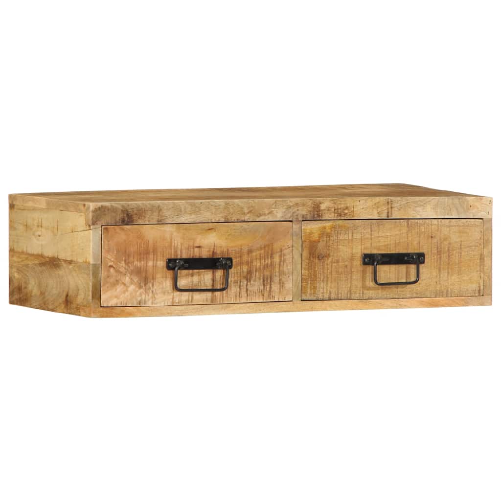 Vidaxl tv-meubel wandmontage 80x30x19 cm massief ruw mangohout
