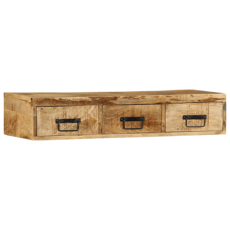 Vidaxl tv-meubel wandmontage 100x30x19 cm massief ruw mangohout
