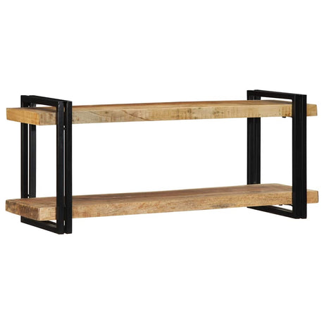 Vidaxl wandschap 110x33x45 cm massief ruw mangohout