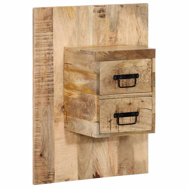 Vidaxl nachtkastje 60x32x80 cm massief ruw mangohout