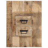 Vidaxl nachtkastje 60x32x80 cm massief ruw mangohout