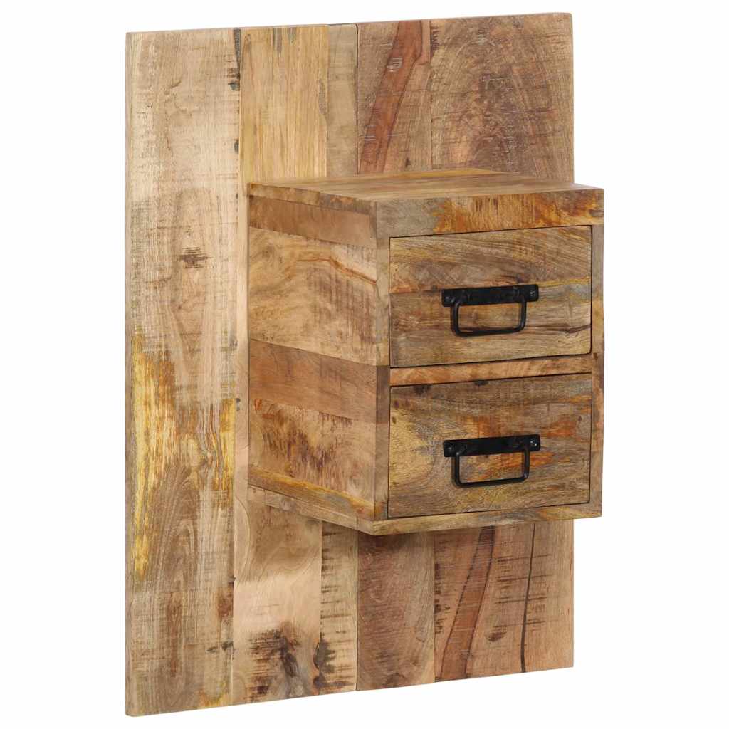 Vidaxl nachtkastje 60x32x80 cm massief ruw mangohout