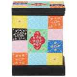 Vidaxl nachtkastje multikleur 40 x 35 x 45 cm massief mango hout