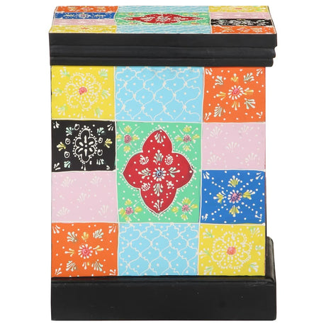Vidaxl nachtkastje multikleur 40 x 35 x 45 cm massief mango hout