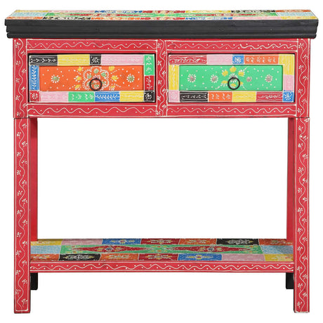 Vidaxl wandtafel met lade met opslag multikleur 80 x 35 x 76 cm
