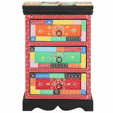 Vidaxl ladenkast multikleur 40 x 40 x 60 cm massief mango hout