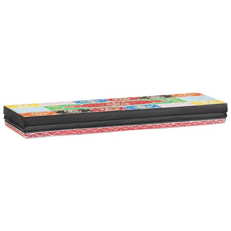 Vidaxl wandschappen 3 st multikleur 100 x 20 x 6 cm massief mango hout