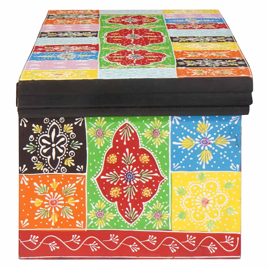 Vidaxl tv-kast met lade multikleur 100 x 30 x 24 cm massief mangohout