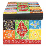 Vidaxl tv-kast met lade multikleur 100 x 30 x 24 cm massief mangohout
