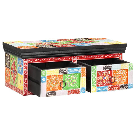 Vidaxl tv-kast met lade multikleur 60 x 30 x 24 cm massief mangohout