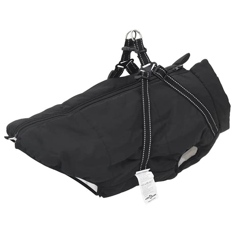 Vidaxxl Hundemantel mit Geschirr, wasserdicht, reflektierend, schwarz, L52