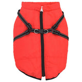 VidaXL Hundemantel mit Geschirr, wasserdicht, reflektierend, rot, L68