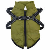 VidaXL Hundemantel mit Geschirr, wasserdicht, reflektierend, Armeegrün, L24