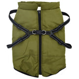 VidaXL Hundemantel mit Geschirr, wasserdicht, reflektierend, Armeegrün, L52