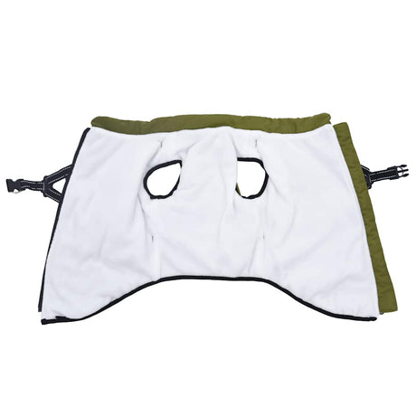 VidaXL Hundemantel mit Geschirr, wasserdicht, reflektierend, Armeegrün, L52