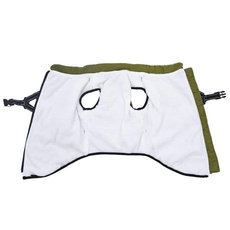 VidaXL Hundemantel mit Geschirr, wasserdicht, reflektierend, Armeegrün, L68