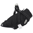 VidaXL Hundemantel mit Geschirr wasserdicht reflektierend schwarz L32