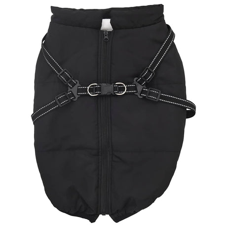 VidaXL Hundemantel mit Geschirr wasserdicht reflektierend schwarz L44