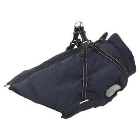 VidaXL Hundemantel mit Geschirr, wasserdicht, reflektierend, Marineblau, L48
