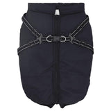 VidaXL Hundemantel mit Geschirr, wasserdicht, reflektierend, Marineblau, L48