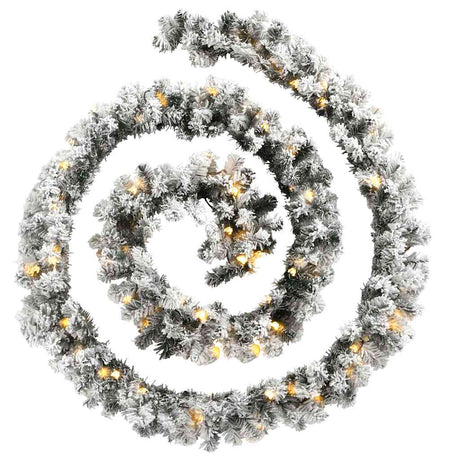 Vidaxx Weihnachtsgirlande mit LED-Beleuchtung 10 m PVC grün