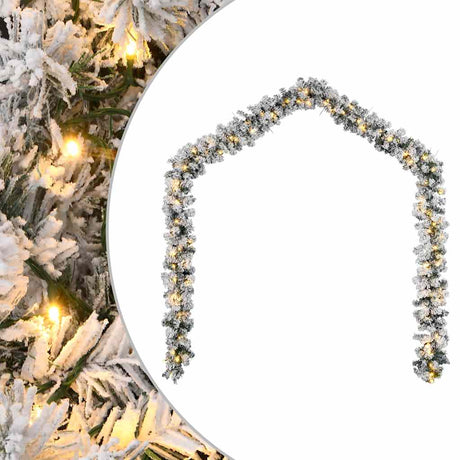 Vidaxx Weihnachtsgirlande mit LED-Beleuchtung 20 m PVC grün