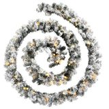 Vidaxx Weihnachtsgirlande mit LED-Beleuchtung 20 m PVC grün