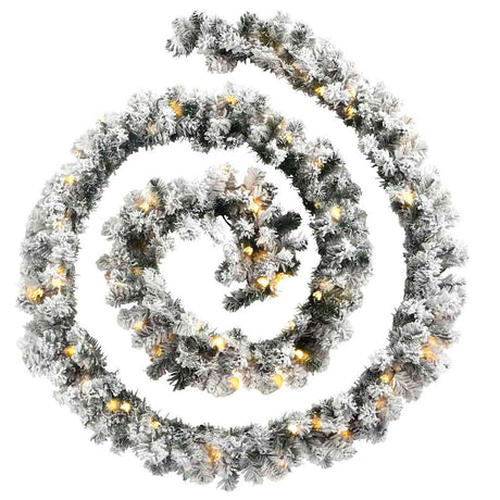Vidaxx Weihnachtsgirlande mit LED-Beleuchtung 20 m PVC grün