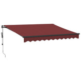 VidaXL Markise automatisch ausziehbar 300x250 cm burgunderrot