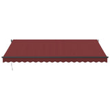VidaXL Markise automatisch ausziehbar 450x300 cm burgunderrot