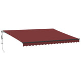 VidaXL Markise automatisch ausziehbar mit LEDs 450x300 cm Burgunderrot
