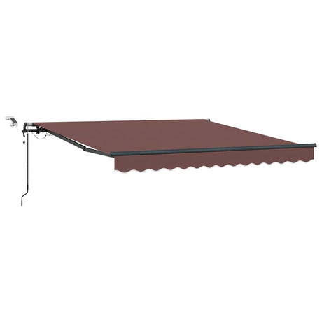 Vidaxl luifel automatisch uittrekbaar met led's 300x250 cm bruin
