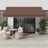 VidaXL Markise manuell ausziehbar 400x300 cm braun