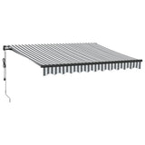VidaXL Markise automatisch ausziehbar 300x250 cm Anthrazit und Weiß