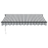 VidaXL Markise automatisch ausziehbar 300x250 cm Anthrazit und Weiß