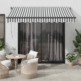 VidaXL Markise automatisch ausziehbar 300x250 cm Anthrazit und Weiß