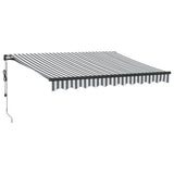VidaXL Markise automatisch ausziehbar LED 300x250 cm Anthrazit und Weiß