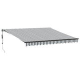 VidaXL Markise automatisch ausfahrbar LED 400x300 cm Anthrazit und Weiß