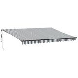 VidaXL Markise automatisch ausziehbar LED 450x300 cm Anthrazit und Weiß